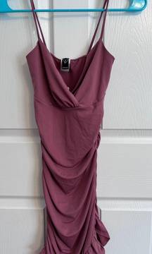 Windsor Mauve Set It Off Ruffled Bodycon Dress 