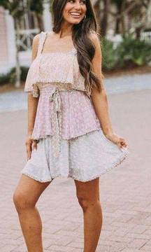 Tiered Floral Dress 