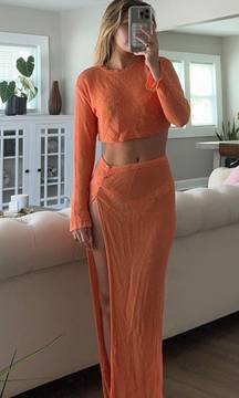 Orange bikini Cover Up