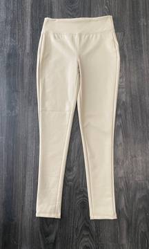 Beige Leather Pants 