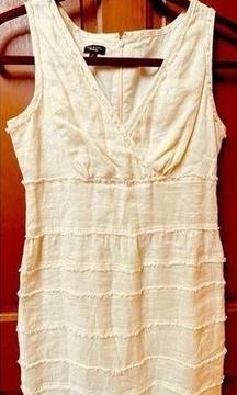 Talbots cream linen dress.