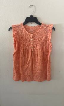 NWT Loft Vintage Soft Ruffle Henley T V#7