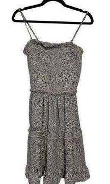 Jessica Simpson black and beige smocked sleeveless dress NEW M