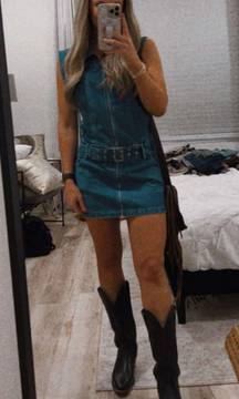 Denim Zip-Up Dress