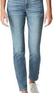 J Jill Jeans Womens 16 Denim Authentic Fit Slim Ankle Distressed Mid Rise Blue