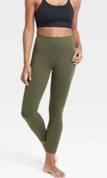 Olive Green High rise leggings, Size M