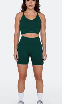 sculptflex Ribbed High Waist Shorts Medium Green