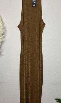 High Neck Textured Slinky Midi Dress, size 12