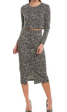 Two Piece Knit Leopard Set Dress