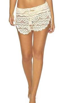 New. Pilyq ivory lace coverup shorts. Retails $144.  XS/S