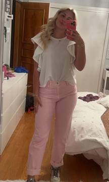 light pink jeans