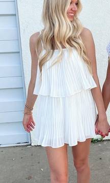 White ruffle romper