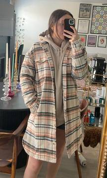 Plaid Trench Coat