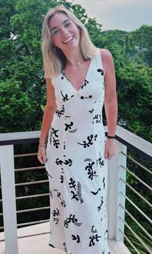 Black and white maxi dress