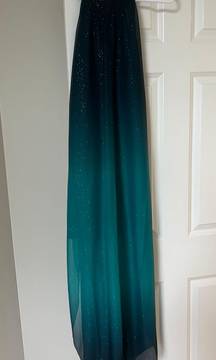 Small long blue ombré  dress
