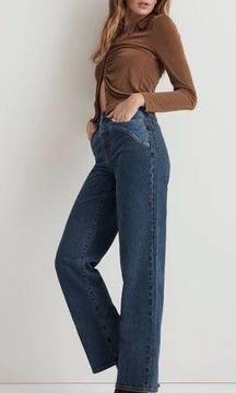 NEW NWT  The Perfect Vintage Wide-Leg Crop Jean Sonoma Wash Yoke Edition