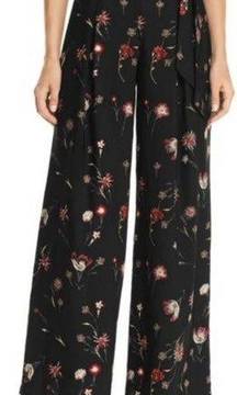 Lost + Wander Floral High Rise Wide Leg Pants Belted