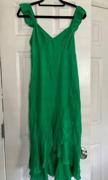 Lush Midi Green Summer Dress