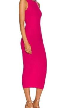 Alix NYC Kerry Sleeveless Open Back Cerise Pink Midi Dress Pink Size XL NWT