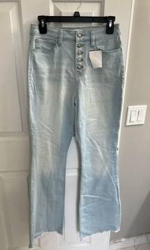 NWT  high waisted flare light wash jeans