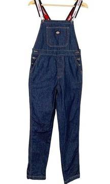 Dickies Bib Straight Leg Denim Overalls Dark wash Size Small