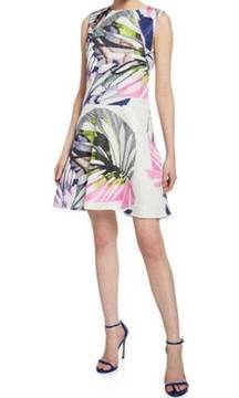 Josie Natori ‘Botanical Palms’ Jacquard Mini Dress