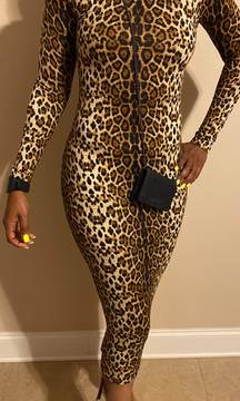 NWT cheetah print longsleeve bodycon s