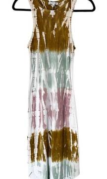 YOUNG FABULOUS & BROKE Robbie Tie Dye Multicolor Ribbed Tank Midi Dress XS