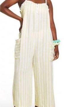 [Target x Stoney Clover] NWT Pale Yellow Stripe Romper-Size XL