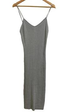 HARPER New York Spaghetti Strap Bodycon Gray Sweater Dress Size Medium