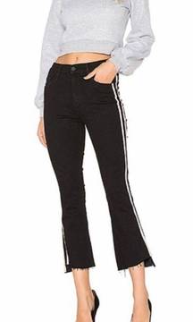 Mother Insider Crop Step Hem striped jeans