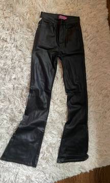 Flare Leather Pants 