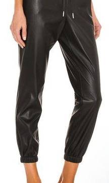 Scarlett Faux Leather Jogger Pants In Black