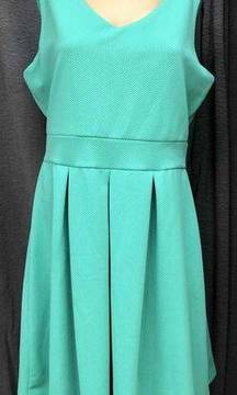 Tiana B Jade Sleeveless V-Neck Pleated Fit & Flare Dress Womens Size 12