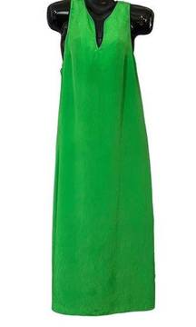 Black Label Vintage Green Sleeveless V-Neck Racerback Kaftan Maxi Dress