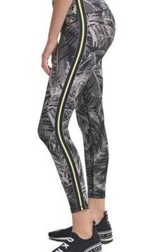 DKNY Womens Sport Pixel Palm High Waist 7/8 Leggings Small