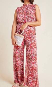 Red Floral Jumpsuit 