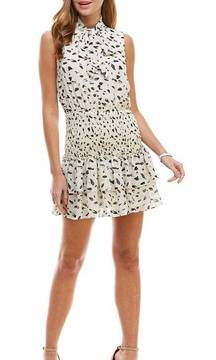 | Animal Print Halter Neck Tie Chiffon Dress | S | Cream | CD01778 | Sample Sale