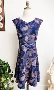 Sonic Garden Fit & Flare Abstract Print Dress size 6 Small