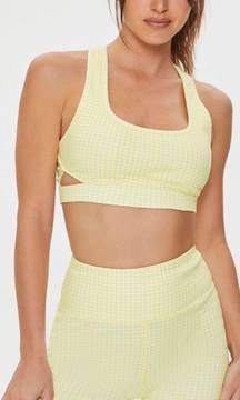 Yellow Gingham Workout Set