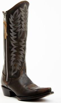 WOMEN'S LATIGO SIDE ZIP DISTRESSED TALL WESTERN BOOT - SNIP TOE