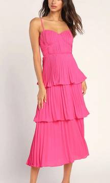 Pink Pleated Dress