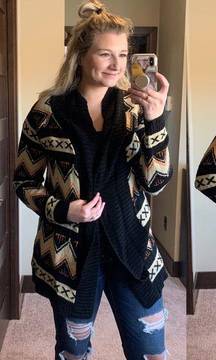 Full Tilt Aztec Pattern Sweater/Cardigan