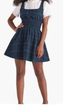 Home Cher Blue Stewart Plaid Mini Dress Size Small