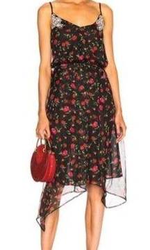 Dodo Bar Or Valentina Dress Midi Length Embellished Floral Womens Size IT44 US 8