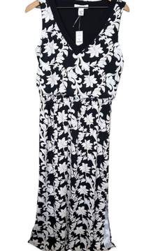 White House Black Market NWT Split Hem Floral Printed Maxi Dress Size Small