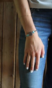 Turquoise Bracelet Silver Bead