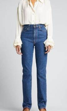 💕KHAITE💕 Daria High Rise Slim Fit Jeans  Montgomery Stretch Medium Blue 29 NWT