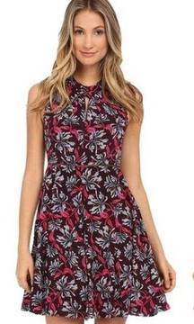 Rebecca Taylor Mystic Garden Twist Keyhole Dress Sz 4