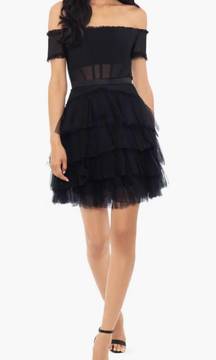Corset Tulle Off the Shoulder Mini Dress- NEVER WORN!